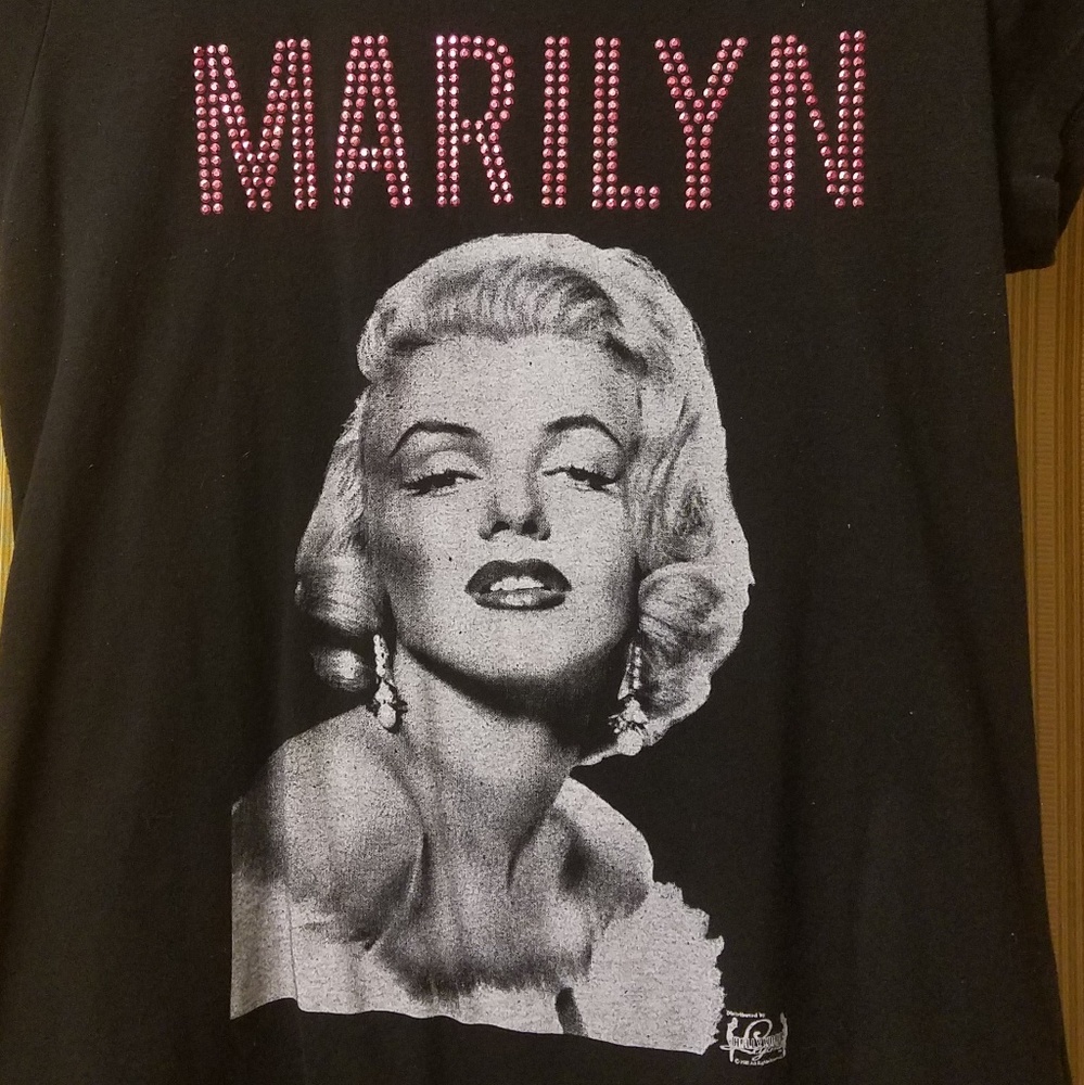 Marilyn Monroe Black Tee Shirt